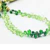 Natural Shaded Tsavorite Faceted Pear Drops Beads Strand 8 Inches length & Sizes 7mm Approx. 